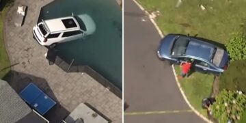 Woman dies after plunging her SUV into Long Island swimming pool