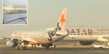 Jetstar, Qatar Airways planes narrowly avoid collision at Sydney airport, 1 crew member injured