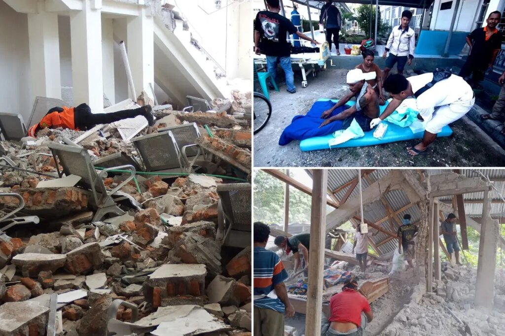 At least 20 dead, buildings toppled after magnitude 7.7 earthquake strikes off Indonesia’s coast