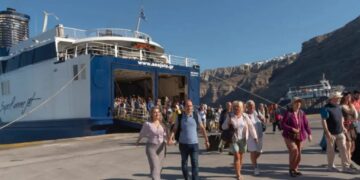 Ferry at popular island hotspot dubbed ‘the vomit comet’ as tourists battle brutal seasickness in rough weather