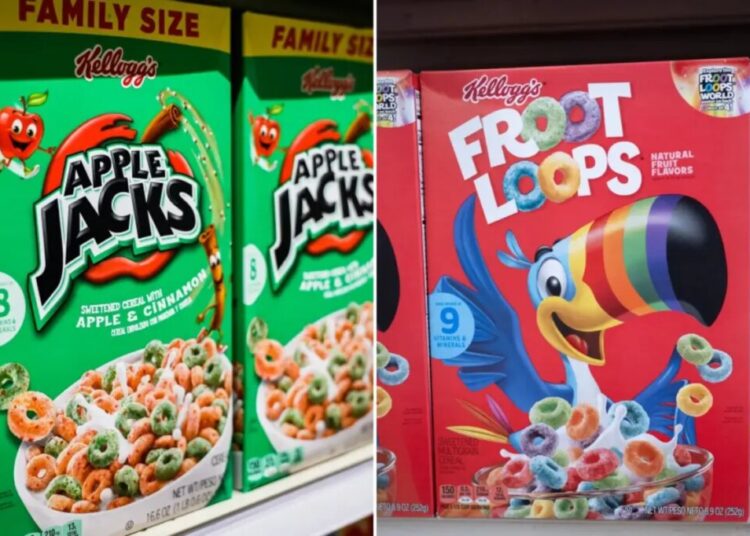 Kellogg to remove artificial dyes from cereals by end of this year