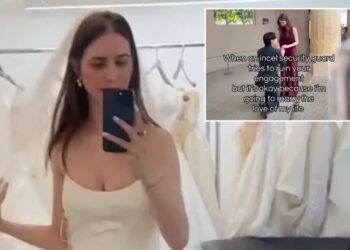 Met security guard ‘ruins’ romantic wedding proposal by ordering kneeling groom to ‘get up’