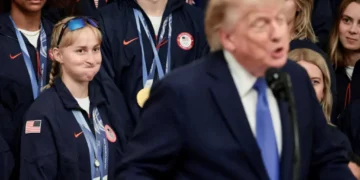 ‘Hold your breath girl’: Olympic medalist’s response to Trump has internet chortling