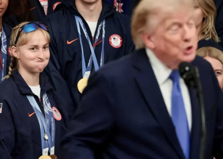 ‘Hold your breath girl’: Olympic medalist’s response to Trump has internet chortling