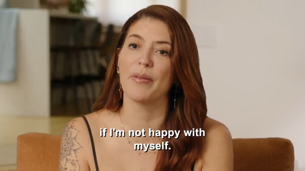 Paula from 90 Day Fiance, with red hair and a nose ring, says,