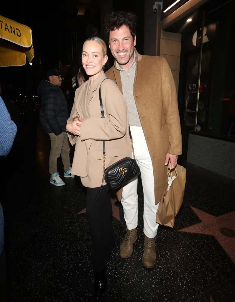 Peta Murgatroyd and Maksim Chmerkovskiy smiling in Los Angeles.