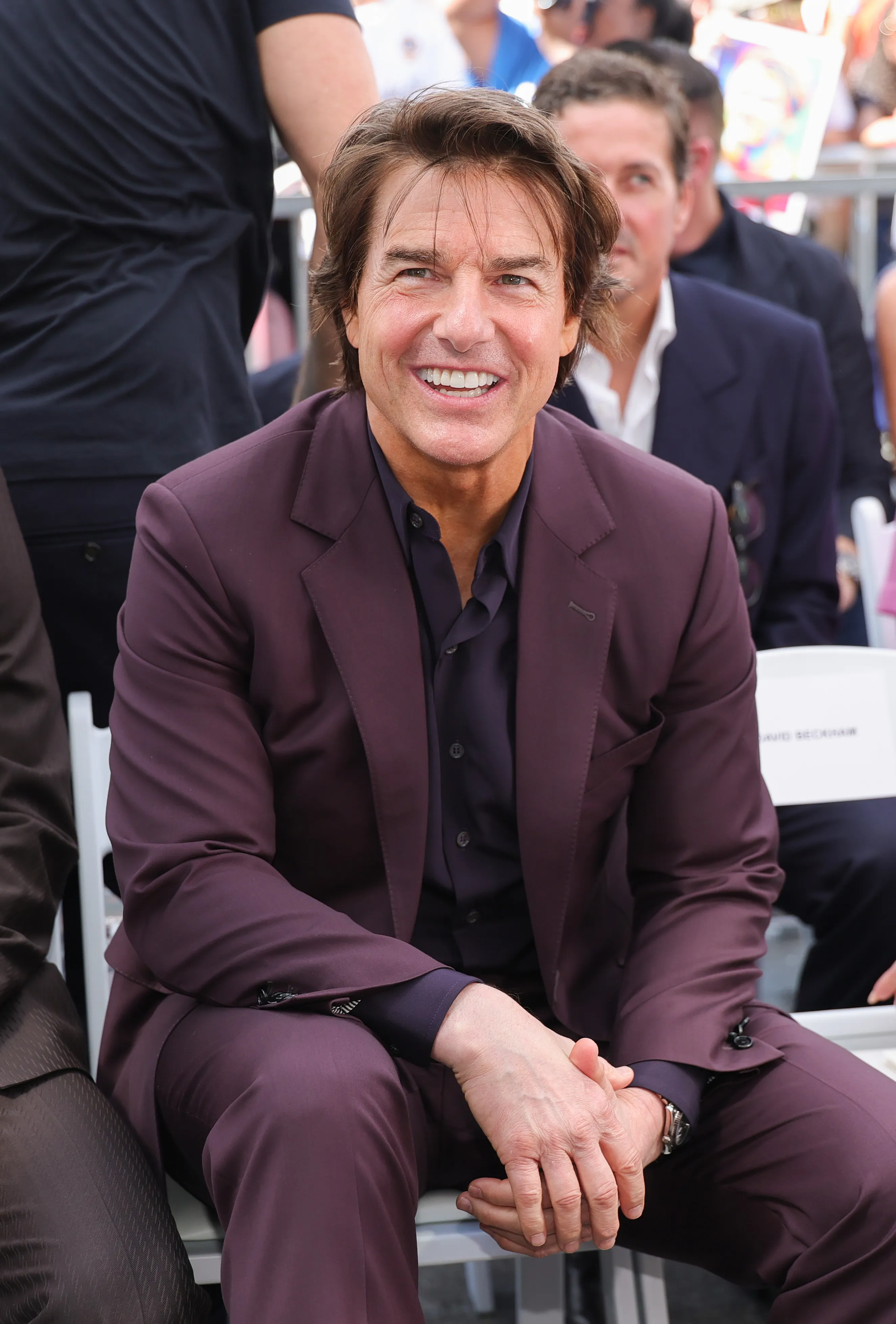 Tom Cruise at David Beckham's Hollywood Walk of Fame star ceremony