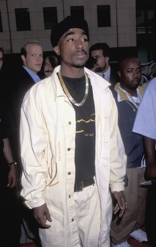 Tupac Shakur attends the premiere of
