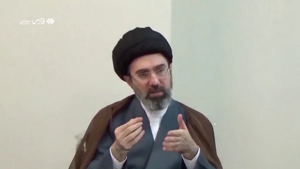 Mojtaba Khamenei attending a meeting.