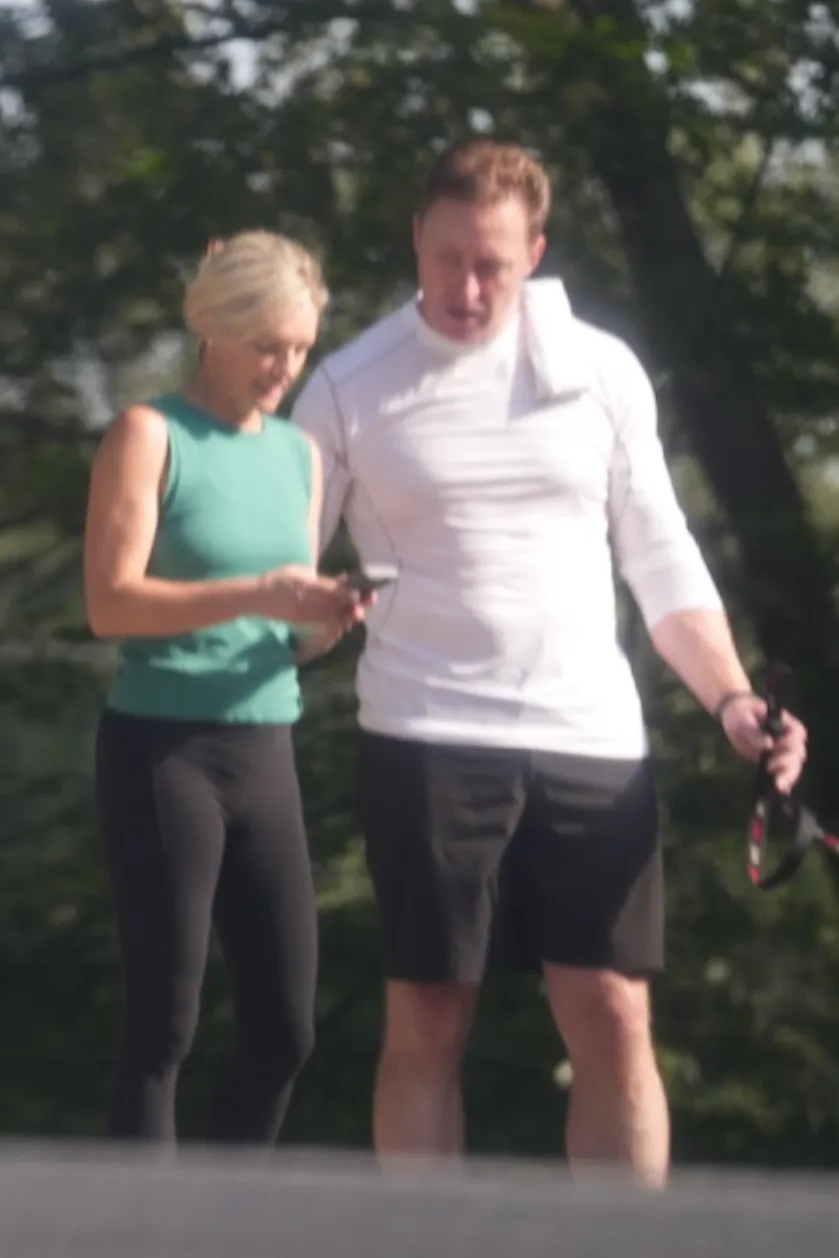 Kroy Biermann and Jillian Green on a hike in Alpharetta.