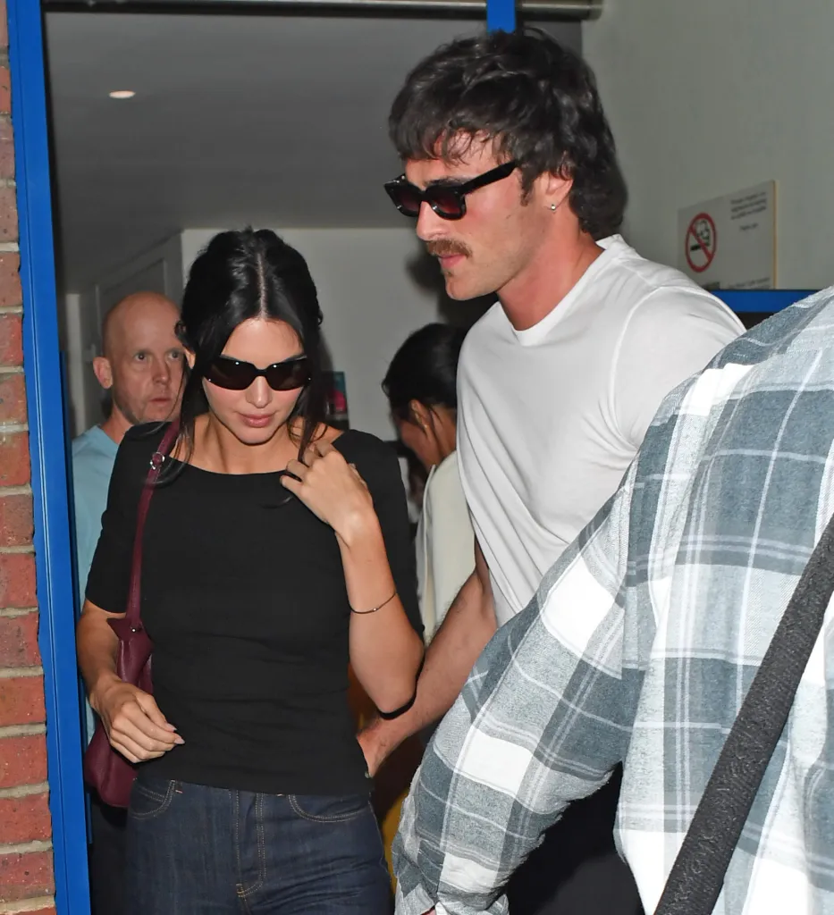 Kendall Jenner and Jacob Elordi leaving a dinner date.