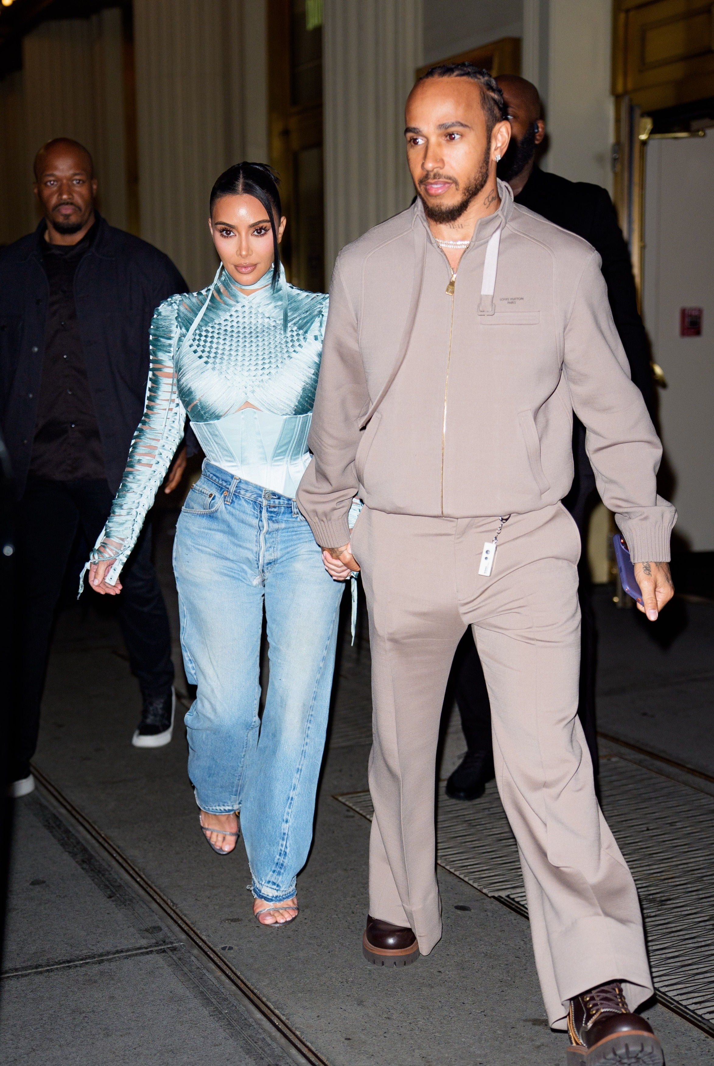 Lewis Hamilton and Kim Kardashian.