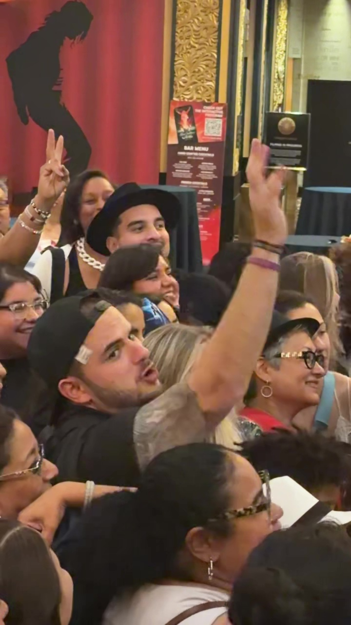 Prince Jackson among a crowd at the Michael Jackson ONE show.
