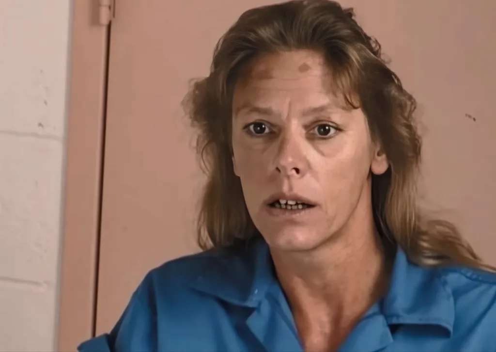 Aileen Wuornos in archival footage for the 2025 Netflix documentary 