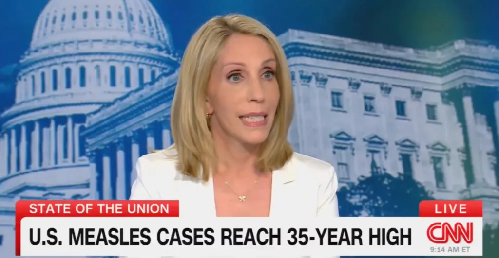 Dana Bash reporting on CNN's 