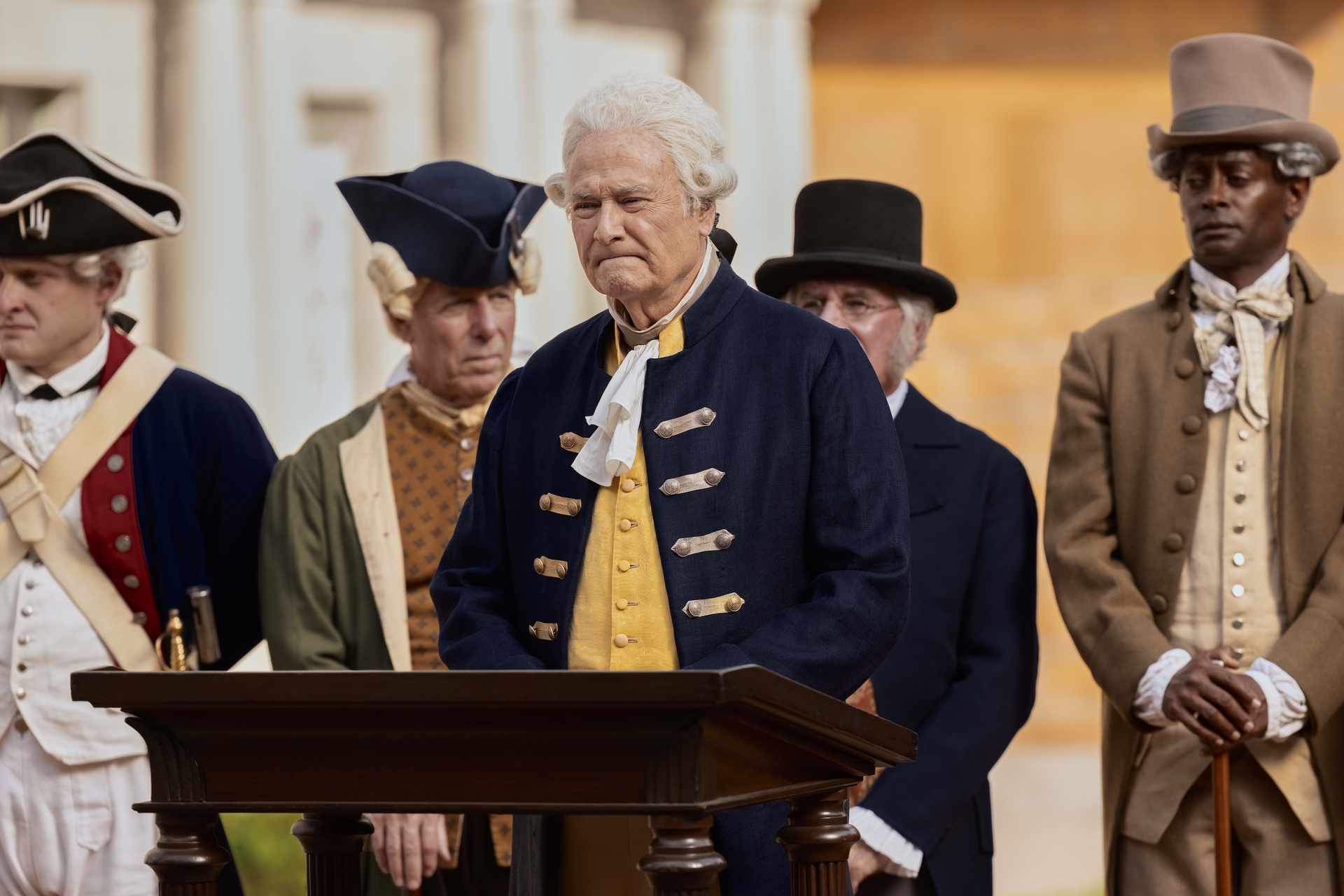 Rob Reiner as Benjamin Franklin in