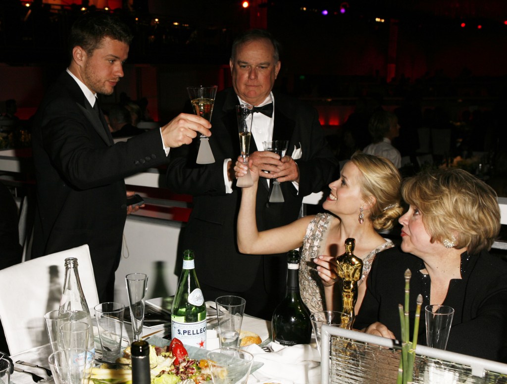 Ryan Phillippe and Reese Witherspoon with her parents at the Governor's Ball after the 78th Annual Academy Awards.