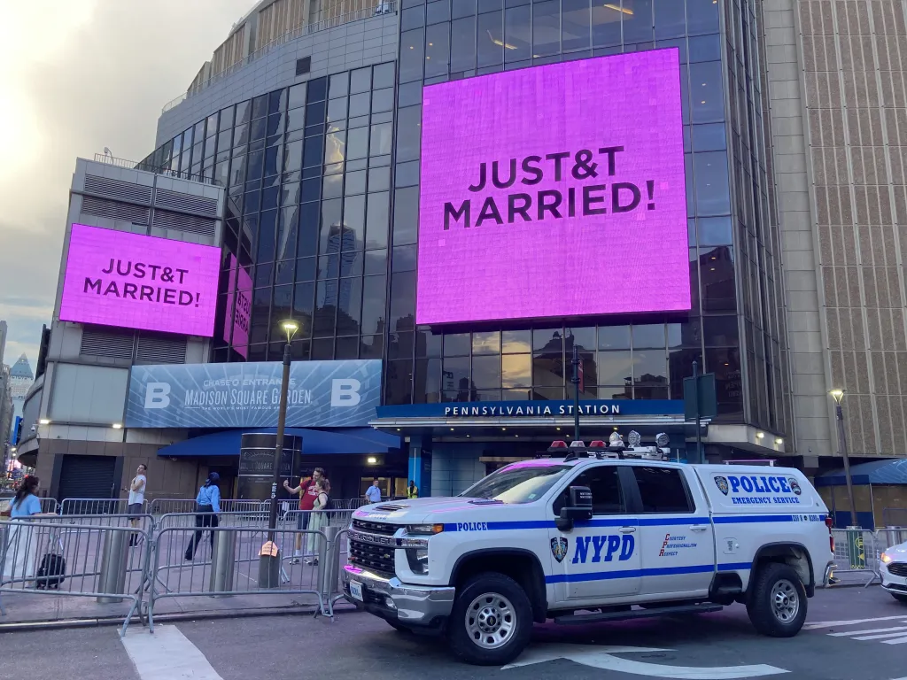 Billboard at Madison Square Garden with