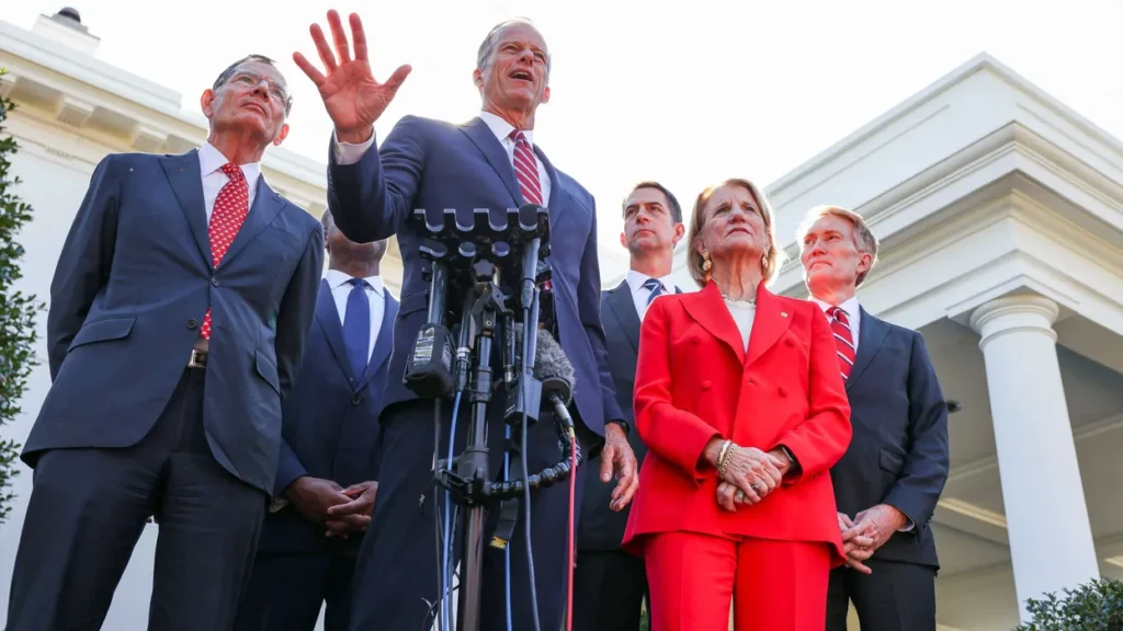 Trump’s Thune feud backfires as Republicans flock to Senate leader’s side