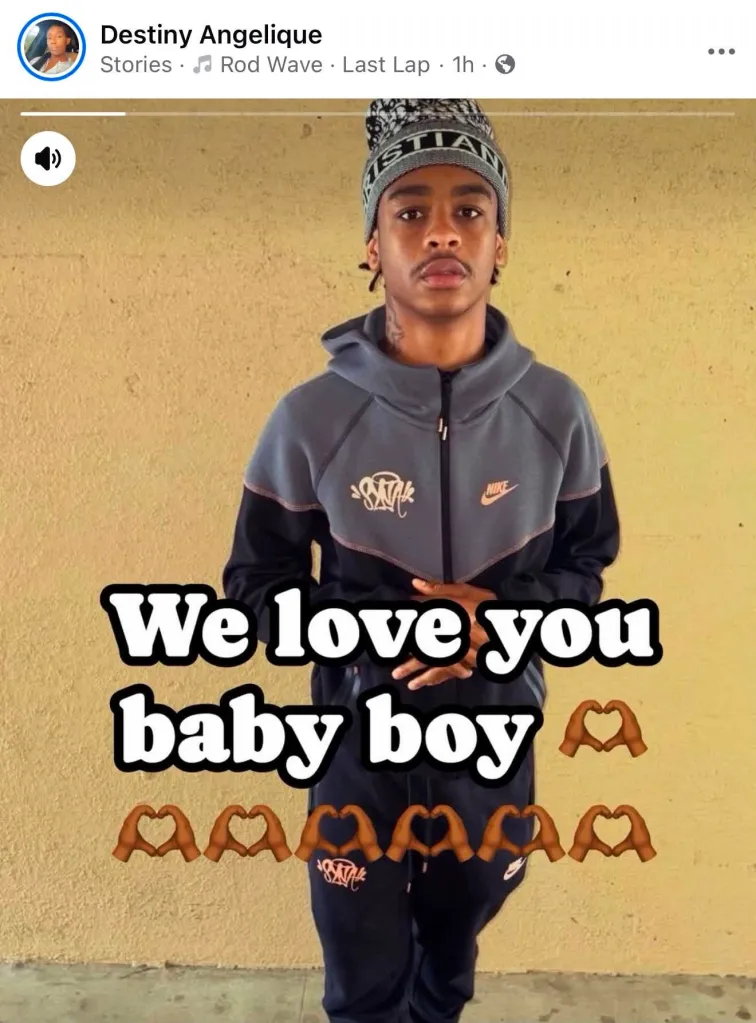A social media post with a photo of Levi Brown and the text 