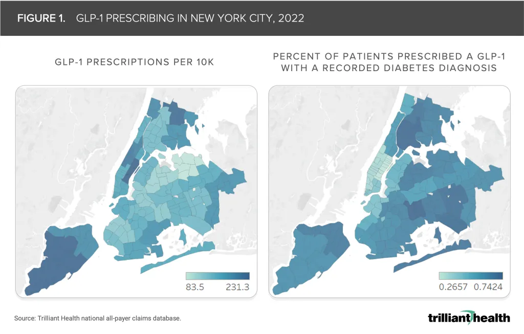 Trilliant health map of GLP1 usage