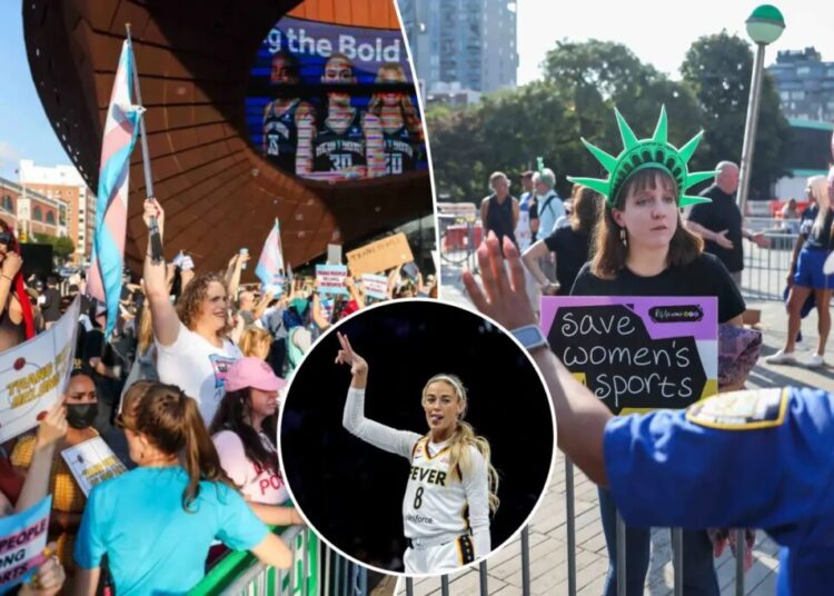 Sophie Cunningham supporters, detractors clash outside Barclays Center during Liberty-Fever game