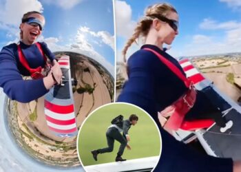 Sydney Sweeney tells Tom Cruise to ‘watch out’ after performing epic plane stunt