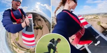 Sydney Sweeney tells Tom Cruise to ‘watch out’ after performing epic plane stunt