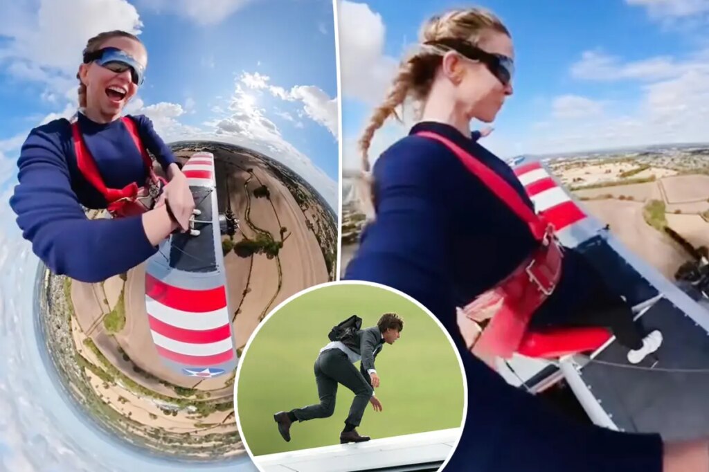 Sydney Sweeney tells Tom Cruise to ‘watch out’ after performing epic plane stunt