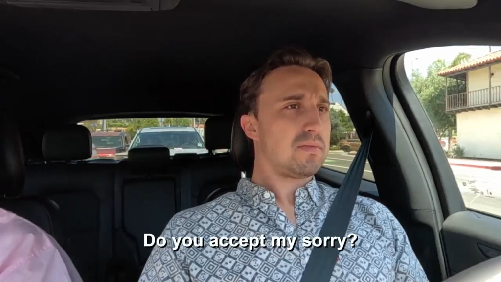 Thomas from 90 Day Fiance in a car, asking