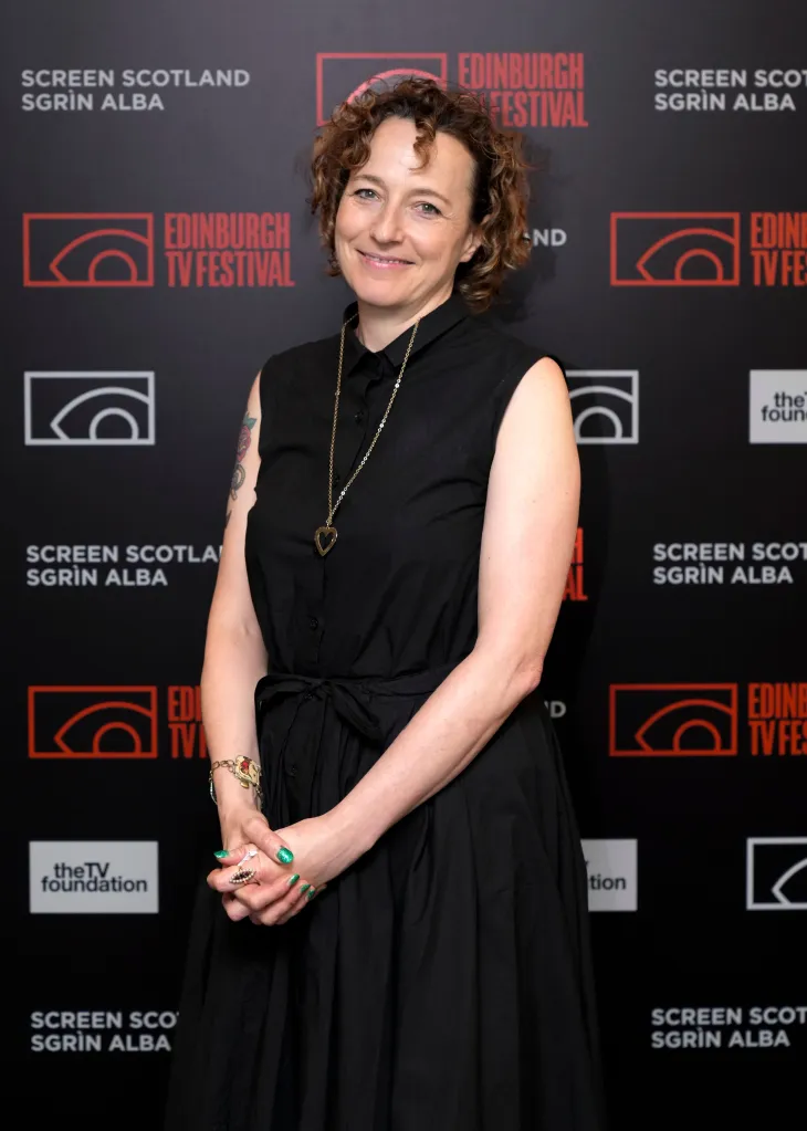 Manda Levin smiling at the Edinburgh TV Festival.