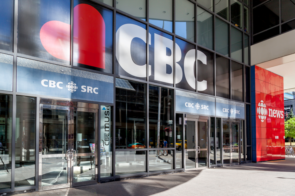 The Canadian Broadcasting Centre (CBC) in Toronto on Wednesday, Jan. 19, 2022.