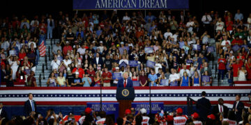 Trump’s biggest political event so far isn’t in a battleground state