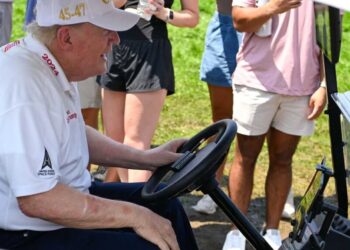 ‘Incredibly disturbing’ Trump images shock analyst as golf outing sparks health concerns