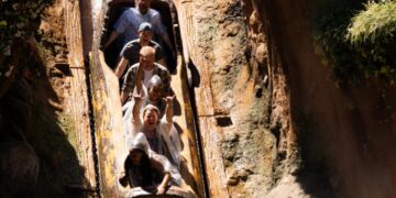Disneyland warns not to stand up on its log-flume ride or risk getting booted from the park