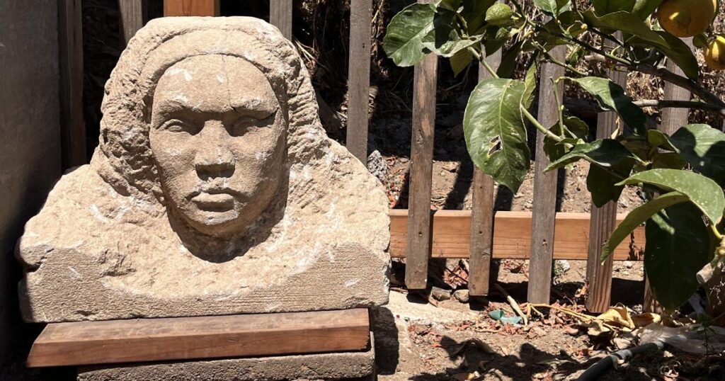A 150-pound statue was found buried in a San Francisco backyard. Its origin is a mystery