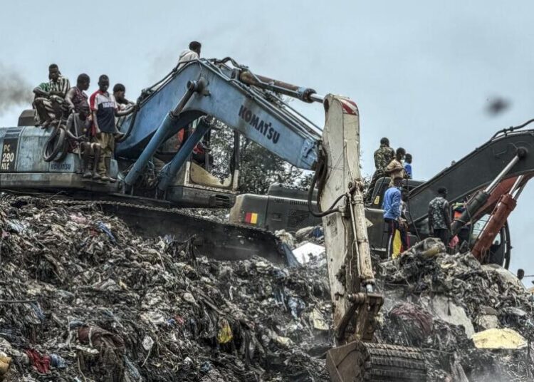 A landslide at a landfill in the capital of Guinea kills at least 22 people, officials say