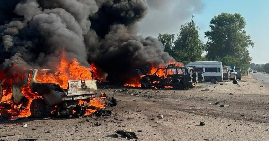 Ukraine aims a drone blitz at Moscow as Russian missiles kill 10 in a Ukrainian village