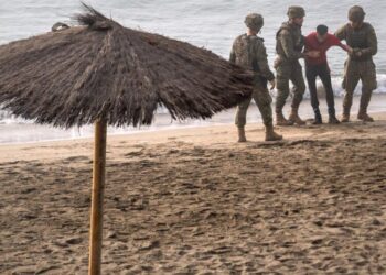 Spain installs sea barrier on Ceuta’s border with Morocco after deadly frontier rush