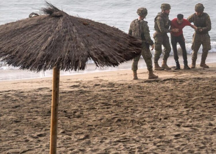Spain installs sea barrier on Ceuta’s border with Morocco after deadly frontier rush