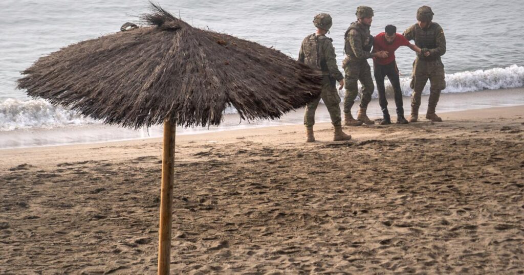 Spain installs sea barrier on Ceuta’s border with Morocco after deadly frontier rush