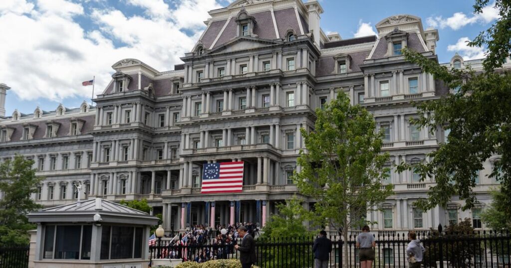 Judge rules paint tests on Eisenhower Building can proceed, advancing Trump’s makeover plans for now