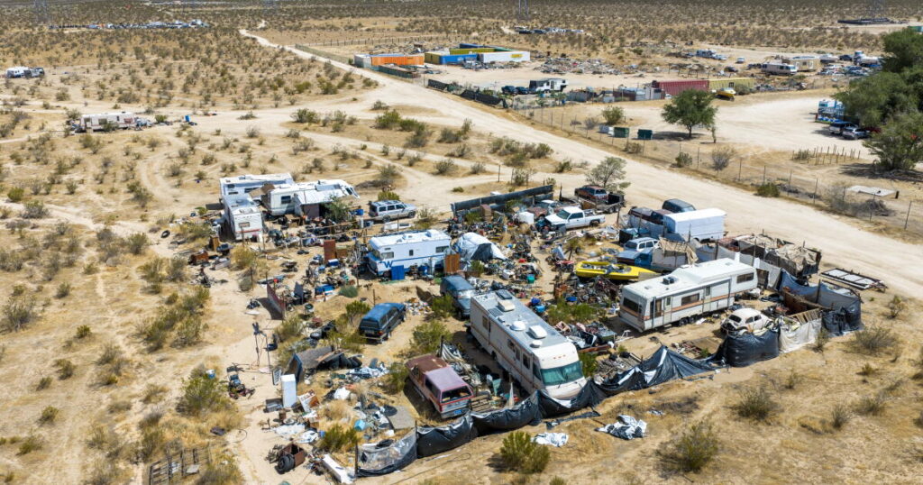 Far off the grid in the Antelope Valley, RVers make a mess — and elude the homeless count