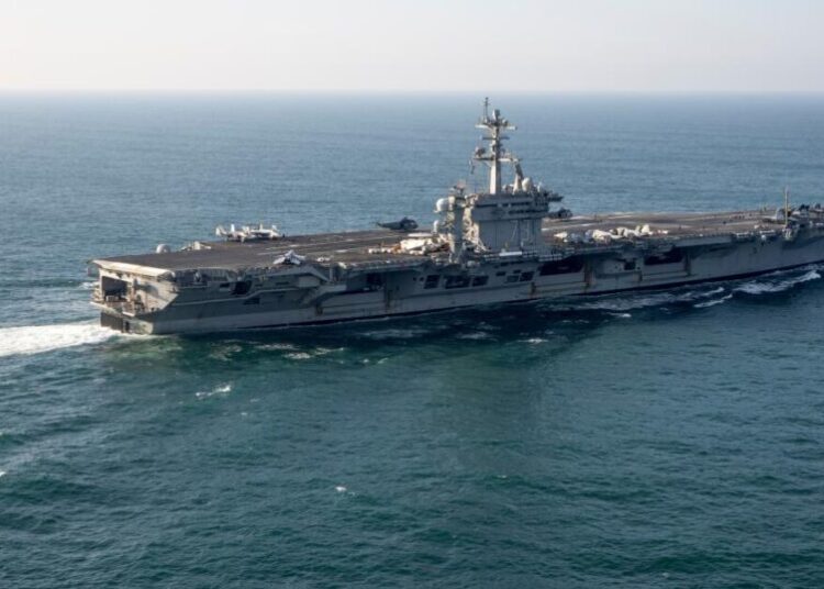 U.S. aircraft carrier arrives in Middle East, relieving long-deployed USS Lincoln