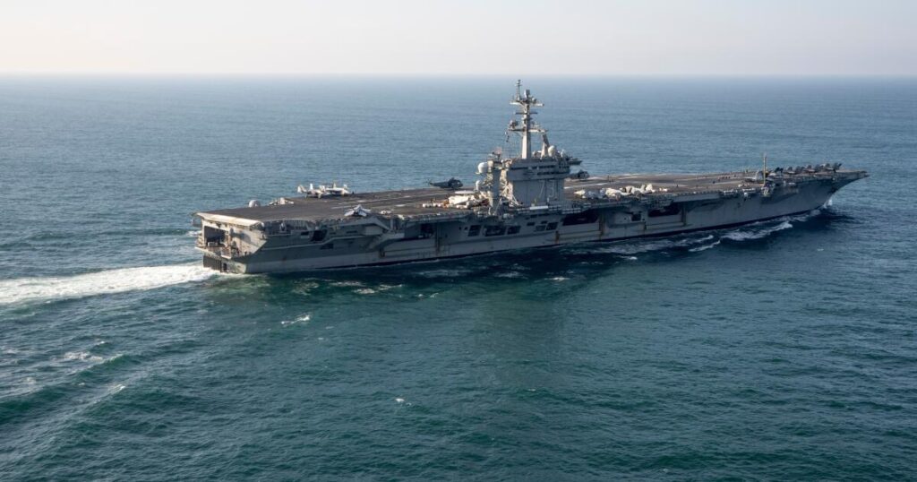 U.S. aircraft carrier arrives in Middle East, relieving long-deployed USS Lincoln