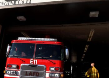 Motorcyclist who lost leg wins $28-million verdict after suing over L.A. firetruck crash