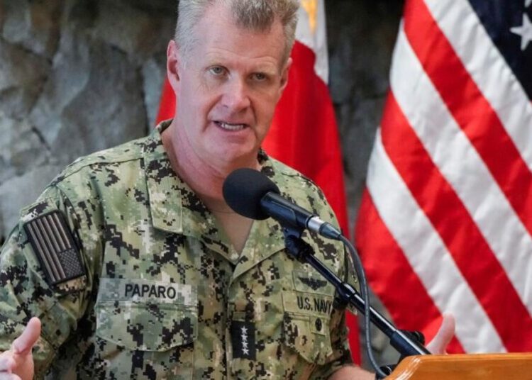 Top U.S. admiral warns against coercion, says no nation will dominate Indo-Pacific