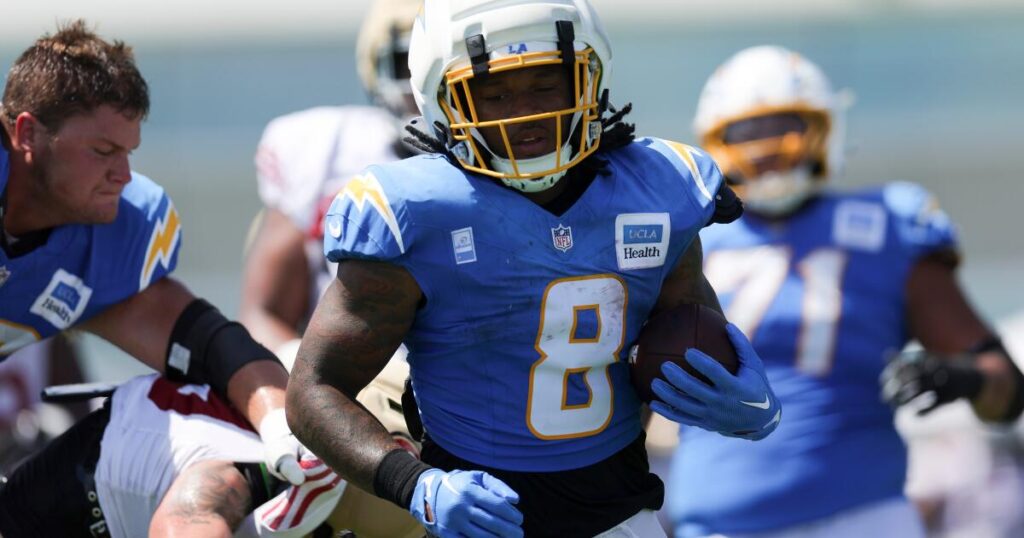‘Nobody wants to tackle that guy.’ Chargers’ Omarion Hampton is primed for a breakout