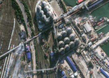Ukrainian drones strike a major refinery deep inside Russia, setting it ablaze