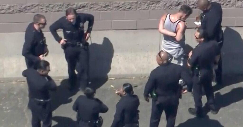 Pit Stop Pursuit: L.A. burglary suspect hits the gas station before hitting CHP cruiser